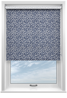 Leopard, Soft Blues - Twist&Fit Roller Blind